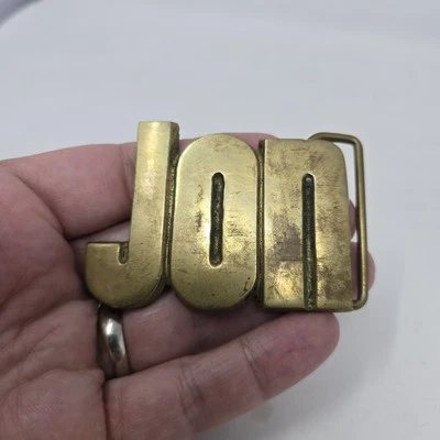 Vintage Jon 1978 Baron Buckle Solid Brass Belt Buckle "Jon"  - Image 1 of 4