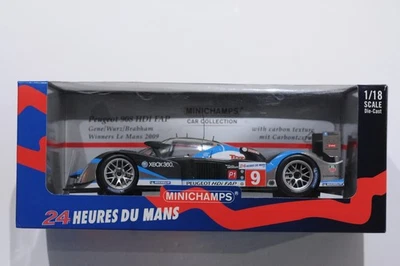 MINICHAMPS PEUGEOT 908 HDI FAP 2009 24-H LE MANS WINNERS GENE/WURZ/BRABHAM SCALE - Image 1 of 4