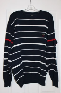 Paul & Shark YACHTING Sweater Mens 2XL Navy RED  Striped Crewneck - Picture 1 of 5