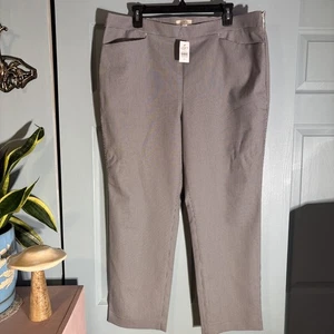 Loft Outlet Woman’s Sz 16 Houndstooth Side Zip Pants - Picture 1 of 9