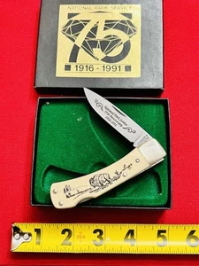 SCHRADE CUTLERY USA 515 SC LOCKBACK KNIFE NATIONAL PARK SERVICE 75th ANN. BISON - Picture 1 of 6