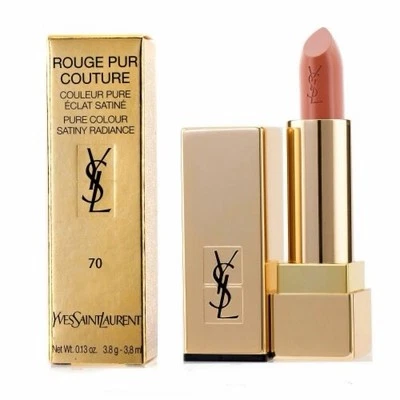 Lápiz labial satinado Yves Saint Laurent Rouge Pur Couture tono 70 LE NU nuevo en caja Foto 1 de 3