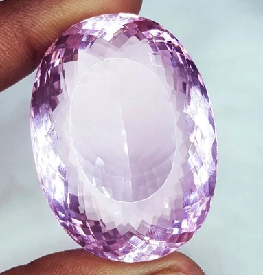 Pink Amethyst 185+ Ct Certified Loose Gemstone Transparent Oval Cut Gems M379 - Image 1 of 4