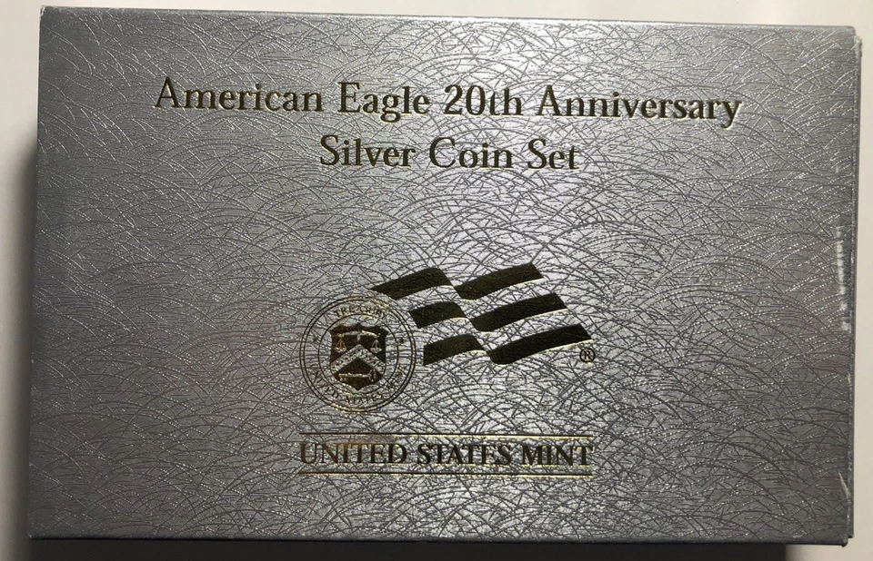 USA 20th Anniversary American Silver Eagle 3 Coin Set 2006 Mint Box & COA - Image 1 of 4