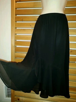Black Chiffon Flare Size XL SKIRT Bay Studio Party Dance Cocktail Sundays - Image 1 of 4