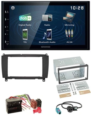 Kenwood 2DIN Bluetooth MP3 USB DAB Autoradio für Mercedes CLK C209 A209 04-10 - Bild 1 von 4