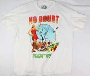 No Doubt Tragic Kingdom Shirt Mens Large White Tour 97 Band Concert Graphic 90s - Picture 1 of 6