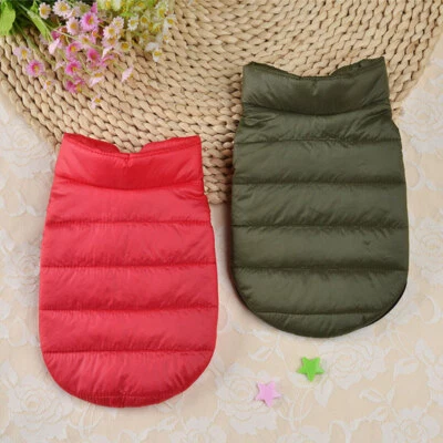 Warm Pet Dog Coats Jacket Outdoor Clothes Waterproof Winter Vest Puppy Coat US↔ - Image 1 of 4