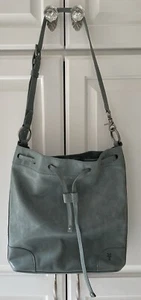 Bolso Hobo Frye Cuero Envejecido Melissa Cordón Azul Cielo Excelente - Imagen 1 de 17