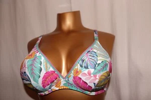 Top de bikini ANTIGEL con aros Vario LA MUSE DES ILES ile paradis estampado tropical NUEVO - Imagen 1 de 3
