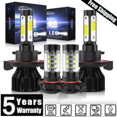 Super Bright LED Headlight Kit Bulb 8000K Hi-Lo Fog Beam For GMC Yukon 2007-2014 - Image 1 of 4