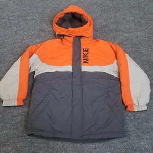 Nike Jacket Youth Size M 10-12 Reversible Fleece Lined Full Zip Removable Hood - Picture 1 of 23
