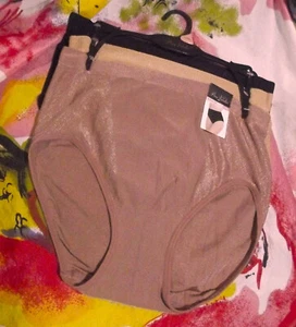 3 NEW PRIMA VALENTINA 8057 MICROFIBER SHIMMER SEAMLESS BRIEF PANTIES L/XL - Picture 1 of 2