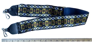 Retro Vintage Tejido Ancho Retro Hippie SLR/DSLR CORREA PARA EL CUELLO 32+/- " EXTREMOS DE CUERO - Imagen 1 de 12