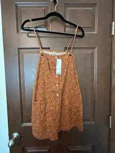 Junior billabong romper sz M Orange/Black Animal print - Picture 1 of 3