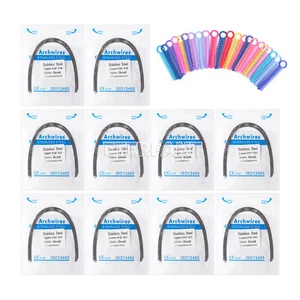 ETERFANT Dental Arch Wire Rectangular Stainless Steel Ovoid Natural/Ligature Tie - Picture 1 of 91