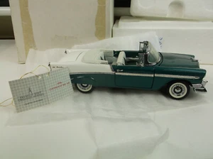 Franklin Mint 1956 Chevy Bel Air Convertible 1:24 Scale Diecast Model Car Green - Picture 1 of 12