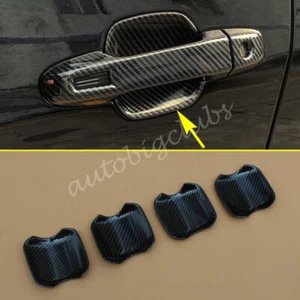 Para Subaru Forester 2019-2021 Fibra de Carbono Puerta Cuenco Cubierta Tapicería Accesorios - Imagen 1 de 7