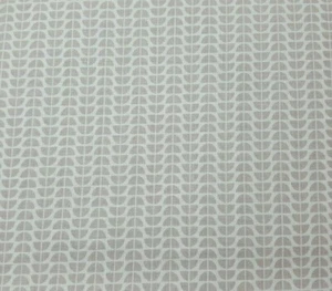 Funanimals BTY Maude Asbury Blend Fabrics Gray White Mod Floral Stripe - Picture 1 of 3