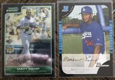 Matt Kemp Rookie Cards 2005 Bowman #273 2006 Bowman Chrome #BDP1 Dodgers