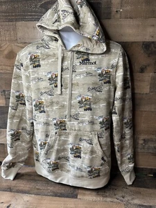 MARMOT x BRONCO ALP Logo Brown Hoody Outdoor Mountains Open Road Sandbar Size S - Picture 1 of 6