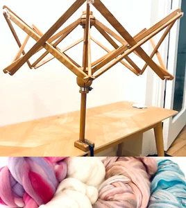 Umbrella Swift Skein Winder - Standard Niddy Noddy - Merino Tops Spinning - Bild 1 von 13