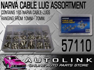 Narva 57110 Battery Cable Lug Lugs Assortment Kit 165 Pce B&S Lead Terminals - Picture 1 of 7