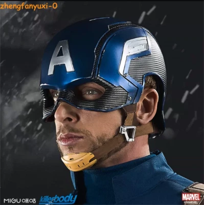 Casco cosplay 1:1 Killerbody Avengers Capitan America maschera indossabile collezione - Immagine 1 di 4