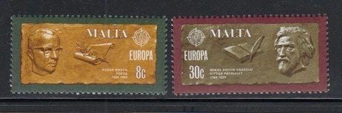MALTA Ruzar Briffa & Mikiel Anton Vassalli MNH set Cover