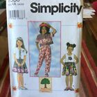 Simplicity 7538 Girls Dress, Pants, Sz 3-6 Ff New (2274  )