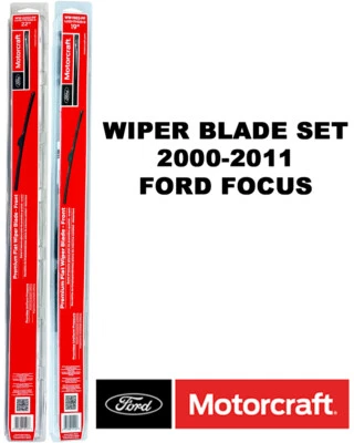 Motorcraft Premium Wiper Blades Genuine OEM Set Of 2 For Ford Focus 2000-2011 - Image 1 of 2