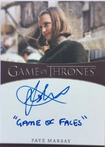Faye Marsay Inscription Autograph, Game of Faces, from Game of Thrones Season 8 - Picture 1 of 1