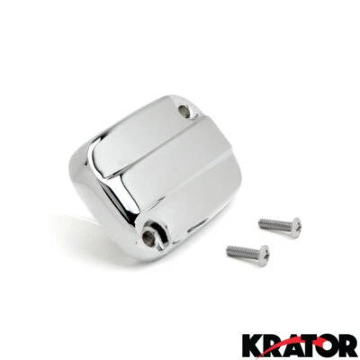 Tampa de fluido de freio dianteiro Harley Davidson Electra Glide Road King cromada 2007-2012 - Imagem 1 de 2