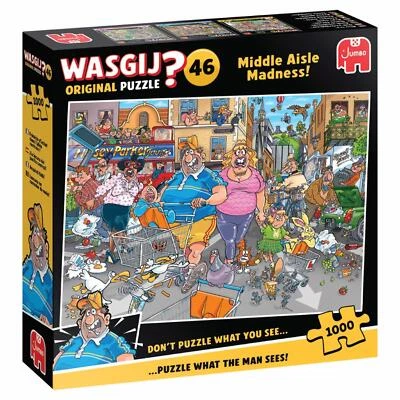 Wasgij Original 46 Middle Aisle Madness! Jigsaw Puzzle (1000 Pieces) - Image 1 of 2