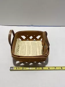 Gerald Henn woooden basket, 6x6x3 - Picture 1 of 4