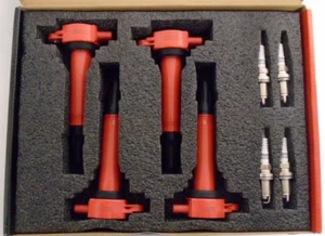 4-Pack Ignition Coil + Spark Plug for UF557 C1587 Chrysler Dodge Jeep L4 2.4L - Picture 1 of 16