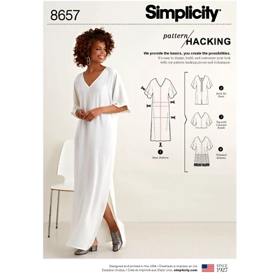 SIMPLICITY 8657 MISSES CAFTAN & TOPS Sewing pattern Sizes XXS-XXL (4-26) HACKING - Image 1 of 4