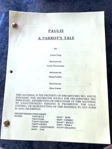 PAULIE A PARROTS TALE ORIGINAL 1997 SCRIPT TONY SHALHOUB CHEECH MARTIN - Bild 1 von 1
