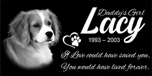 Custom Pet Stone Memorial Grave Marker Granite Plaque Human headstone dog cat - Picture 1 of 24