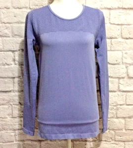 Fabletics Large L Musetta Seamless Top Lavender Long Sleeve Shirt New Activewear - Picture 1 of 11