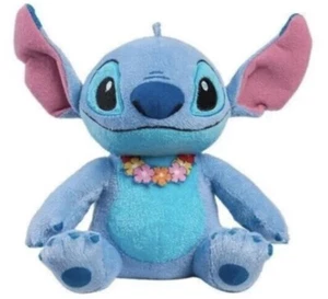 Disney Stitch 7.5 Inch Plush Hawaiian Edition Stitch Hawaiian Necklace Plush New - Picture 1 of 5
