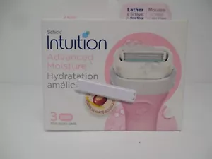 Schick Intuition Razor Cartridges x 3! Authentic! Advanced Moisture ~ NEW NIB - Picture 1 of 5