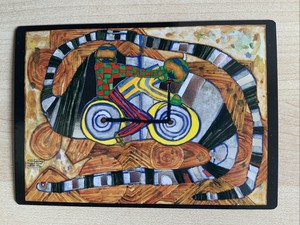Hundertwasser• Laticauda Colubrina • Black Gilded Art Card