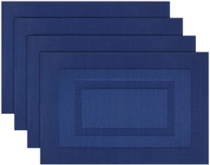 PIGCHCY Placemats,Washable Vinyl Woven Table Mats,Elegant Durable Placemats for - Picture 1 of 12