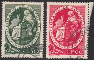 1944 Portugal SC# 639-640 - Statue of Brotero - 2 Different Stamps - Used - Picture 1 of 2