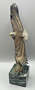 K. Cantrell Legends Mixed Media Bronze Sculpture featuring AQUILA LIBRE Eagle - Picture 1 of 18