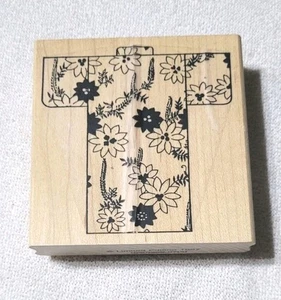 Blumen Kimono Holz Gummistempel Vintage Limited Edition 1997 zum Basteln Stempeln - Bild 1 von 5