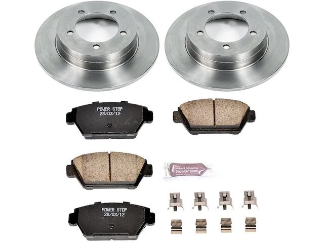 Kit de pastillas de freno trasero y rotor para Mitsubishi Eclipse 1990-1994 1991 1992 WN239NF Foto 1 de 1