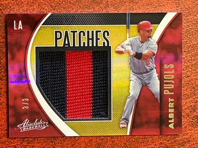 ALBERT PUJOLS 2021 PANINI ABSOLUTE #PAT-AP GAME-WORN PATCH GOLD SPECTRUM 3/3 - Image 1 of 2