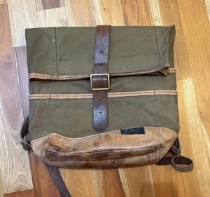 VINTAGE MOTLEY GOODS LEDER DISTRESS WEEKENDER WASSERDICHT RUCKSACK ROLLTOP TASCHE - Bild 1 von 14